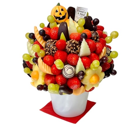 Ovocna kytica - Halloween / Ovocná rozpravka - Tekvička